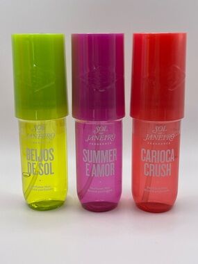 Sol de janeiro Set of 3 Mists Beija de Sol Summer e Amor Carioca Crush New